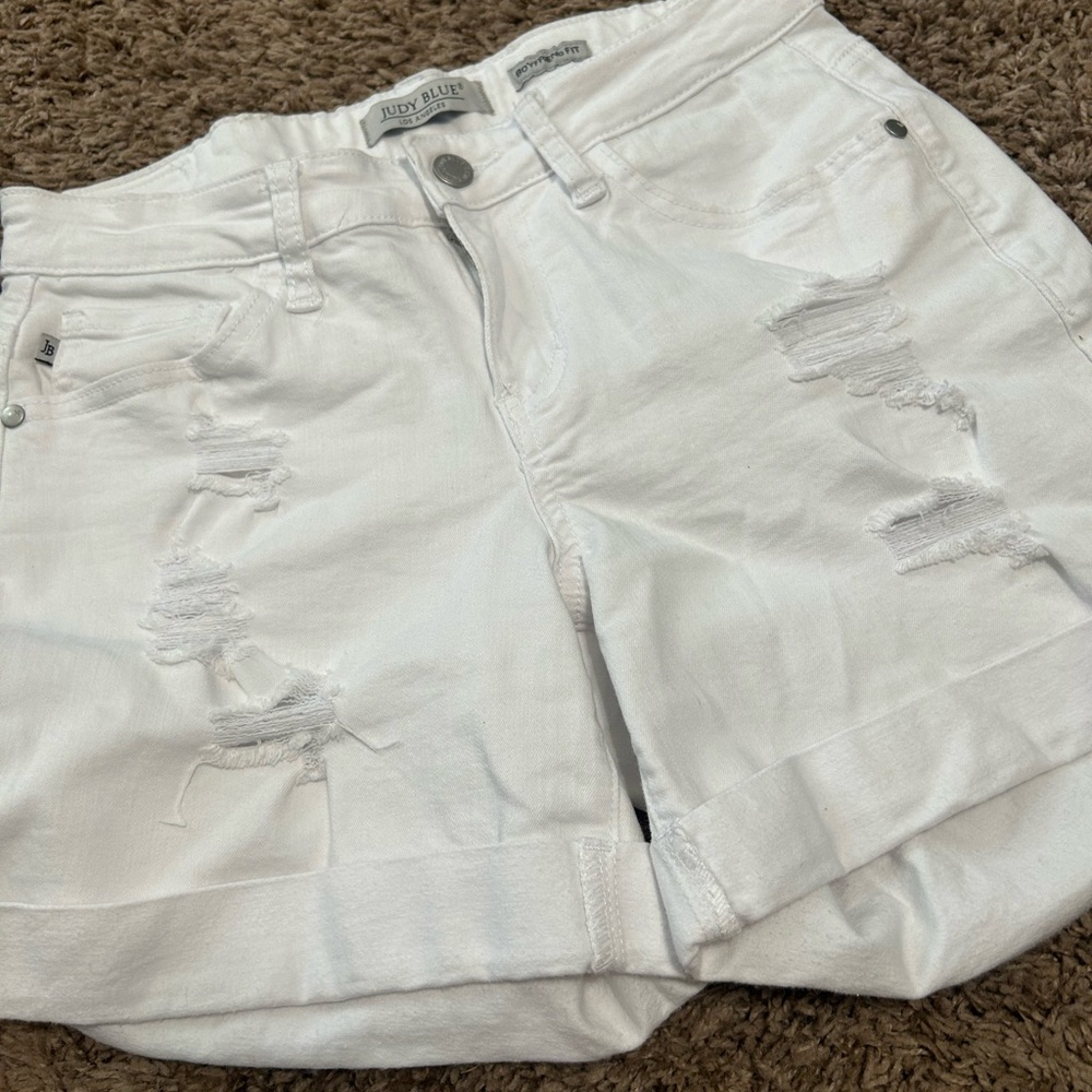 White Judy blue shorts size medium